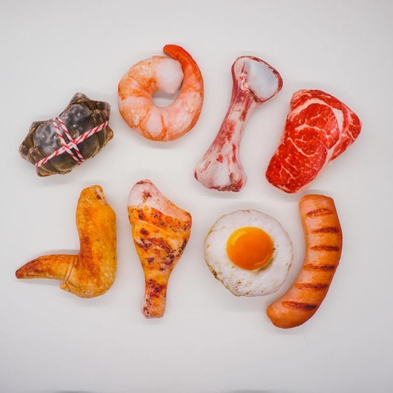 Planet Gates 200003723 Funny Squeaky Toys For Small Medium Dogs Puppy Bite Resistant Simulated Dog Toy Meat Seafood Ice Cream Series Pet Product