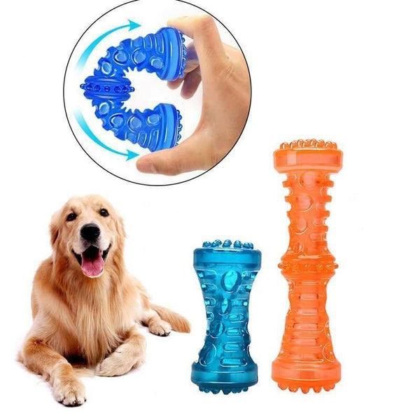 Planet Gates 200003723 Large Dog Bone Rubber Pet Toy Sound Strong Bite-Resistant Pets Teethbrush Toys Train Teeth Clean Chewing Perros Accessories