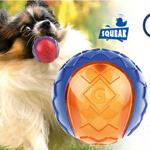 Planet Gates 200003723 Pet Dog Puppy Squeaky Chew Toy Sound Pure Natural Non-toxic Rubber Outdoor Play Small Big Dog Funny Ball