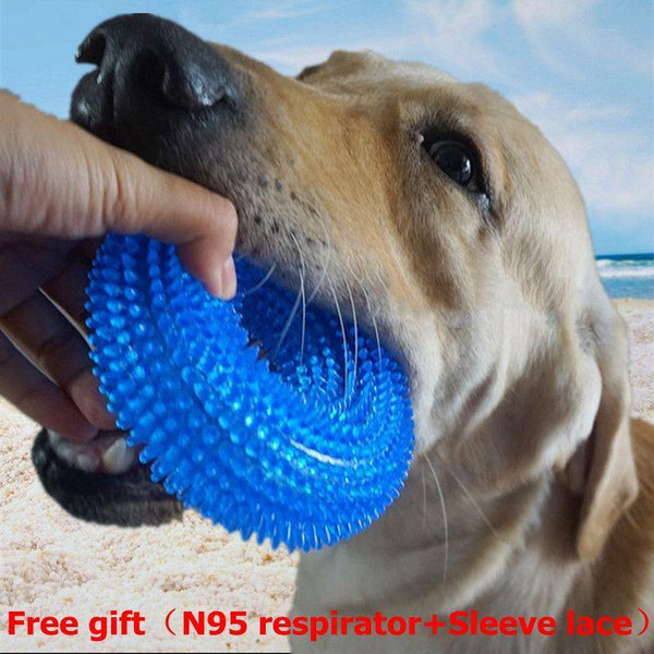 Planet Gates 200003723 Pet Toy Biting Sound Toy Ball Large Dog Golden Hair With Thorn TPR Dog Toy Cleaning Teeth Grinding Dog Toy