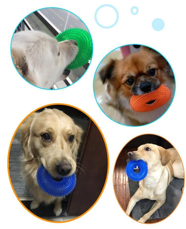 Planet Gates 200003723 Pet Toy Biting Sound Toy Ball Large Dog Golden Hair With Thorn TPR Dog Toy Cleaning Teeth Grinding Dog Toy