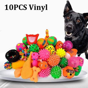 Planet Gates 200003723 Randomly-173 / M 10PCS Randomly Puppy Pet Toys For Small Dogs Rubber Resistance To Bite Dog Toy Teeth Cleaning Chew Training Toys Pet Supplies