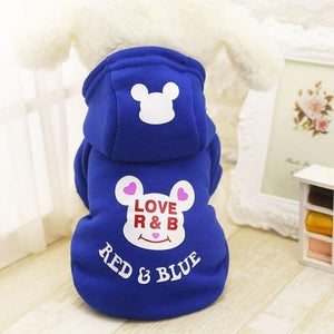 Planet Gates 200003735 Blue bear / XS Pet Products Dog Clothing Coat Jacket Hoodie Sweaters Cat Dog Clothes For Dogs Yorkies Small Pet Costume Overalls For Dogs