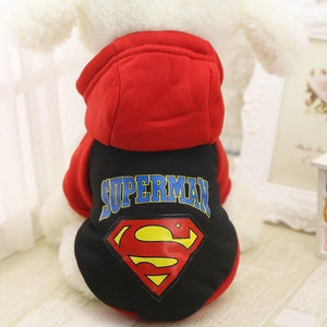 Planet Gates 200003735 Superman black / XS Pet Products Dog Clothing Coat Jacket Hoodie Sweaters Cat Dog Clothes For Dogs Yorkies Small Pet Costume Overalls For Dogs