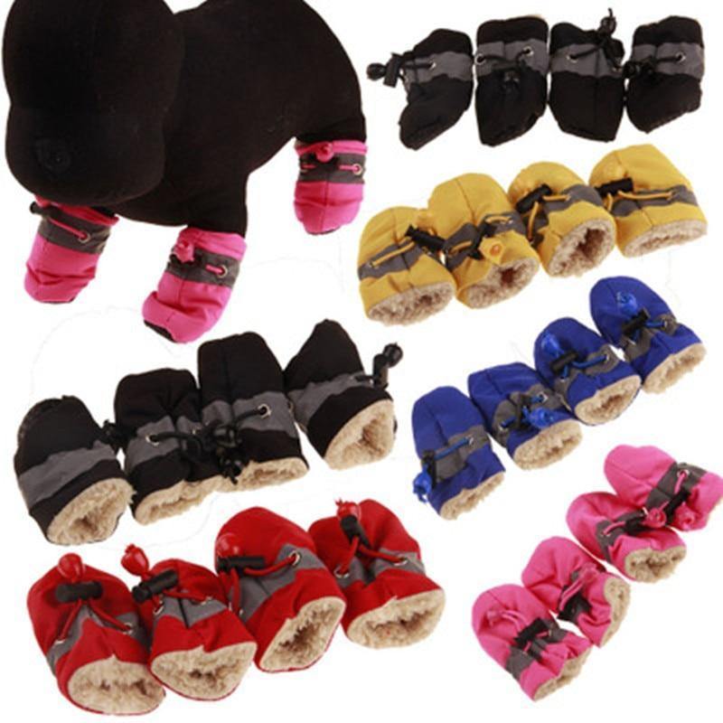 Planet Gates 200003739 4pcs Antiskid Puppy Shoes Soft-soled Pet Dog Shoes Waterproof Small Dog Prewalkers Soft Pet Products Supplies Pet Paw Care New