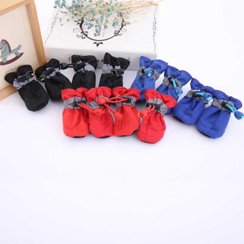 Planet Gates 200003739 4pcs Antiskid Puppy Shoes Soft-soled Pet Dog Shoes Waterproof Small Dog Prewalkers Soft Pet Products Supplies Pet Paw Care New
