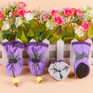 Planet Gates 200003739 4pcs Antiskid Puppy Shoes Soft-soled Pet Dog Shoes Waterproof Small Dog Prewalkers Soft Pet Products Supplies Pet Paw Care New