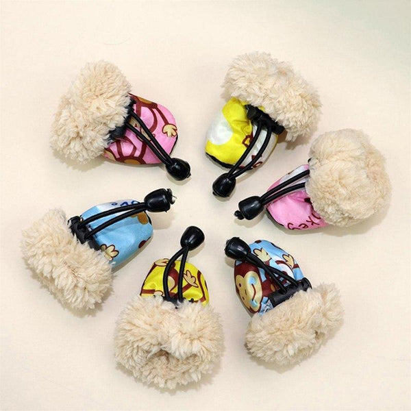 Planet Gates 200003739 4pcs Winter Thick Warm Pet Dog Shoes Anti-slip Waterproof Rain Snow Boots Footwear For Puppy Dog Socks Booties Pet Paw Care