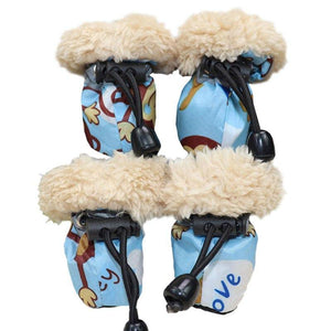 Planet Gates 200003739 A1 / 1 4pcs Winter Thick Warm Pet Dog Shoes Anti-slip Waterproof Rain Snow Boots Footwear For Puppy Dog Socks Booties Pet Paw Care