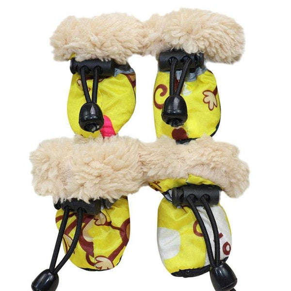 Planet Gates 200003739 A2 / 1 4pcs Winter Thick Warm Pet Dog Shoes Anti-slip Waterproof Rain Snow Boots Footwear For Puppy Dog Socks Booties Pet Paw Care
