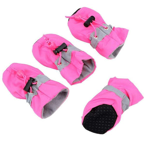 Planet Gates 200003739 Pink / 1 Antiskid Puppy Shoes Waterproof Soft Pet Paw Care 4pcs Soft-soled Dog Shoes Pet Product  Pet Accessories