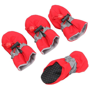 Planet Gates 200003739 Red / 1 Antiskid Puppy Shoes Waterproof Soft Pet Paw Care 4pcs Soft-soled Dog Shoes Pet Product  Pet Accessories