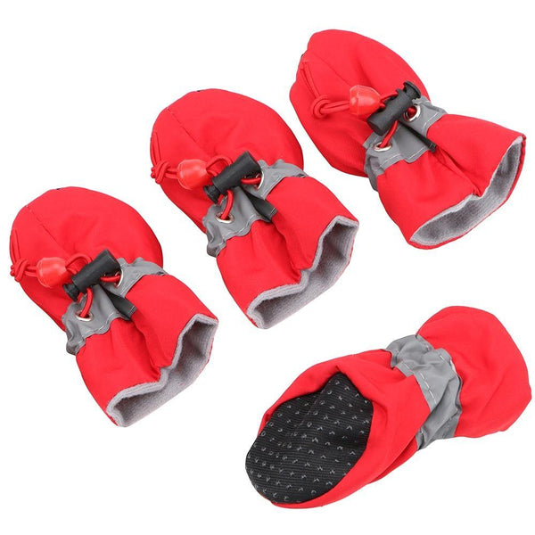 Planet Gates 200003739 Red / 1 Antiskid Puppy Shoes Waterproof Soft Pet Paw Care 4pcs Soft-soled Dog Shoes Pet Product  Pet Accessories