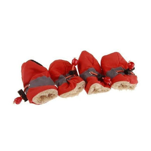 Planet Gates 200003739 Thickened  Red / XS 4pcs Antiskid Puppy Shoes Soft-soled Pet Dog Shoes Waterproof Small Dog Prewalkers Soft Pet Products Supplies Pet Paw Care New