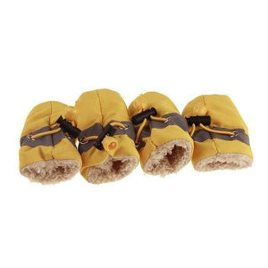 Planet Gates 200003739 Thickened  Yellow / XS 4pcs Antiskid Puppy Shoes Soft-soled Pet Dog Shoes Waterproof Small Dog Prewalkers Soft Pet Products Supplies Pet Paw Care New