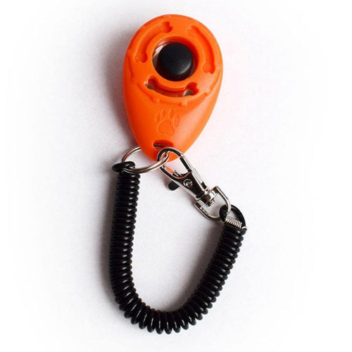 Planet Gates 200003746 01 Pet Trainer Pet Dog Training Clicker Adjustable Sound Key Chain And Wrist Strap Doggy Train Click Pet Products