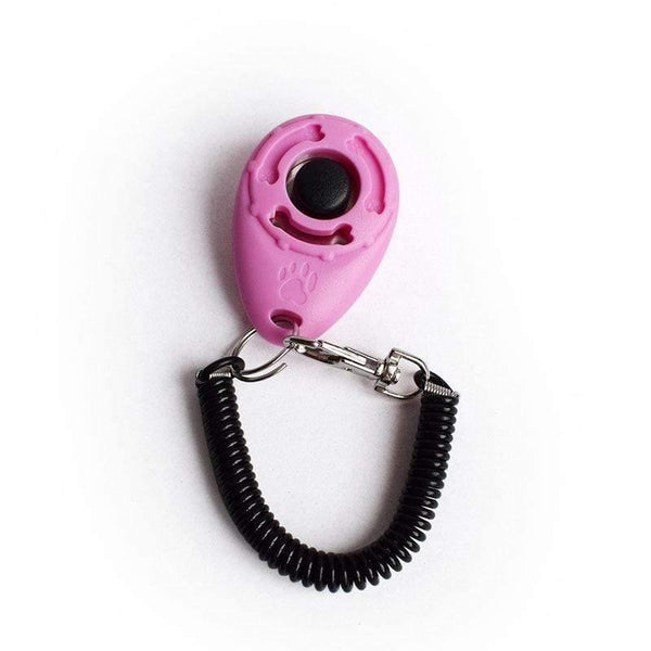 Planet Gates 200003746 02 Pet Trainer Pet Dog Training Clicker Adjustable Sound Key Chain And Wrist Strap Doggy Train Click Pet Products