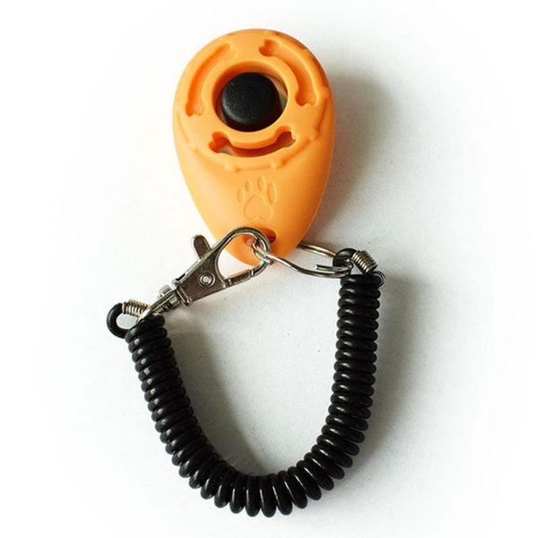 Planet Gates 200003746 05 Pet Trainer Pet Dog Training Clicker Adjustable Sound Key Chain And Wrist Strap Doggy Train Click Pet Products