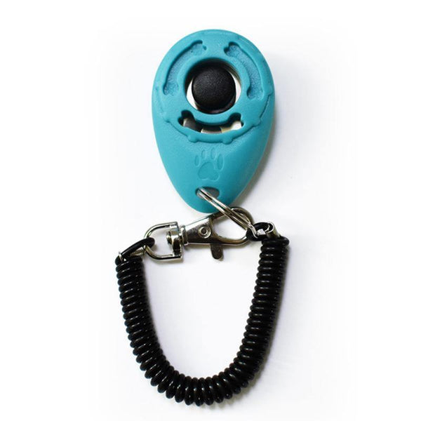 Planet Gates 200003746 07 Pet Trainer Pet Dog Training Clicker Adjustable Sound Key Chain And Wrist Strap Doggy Train Click Pet Products