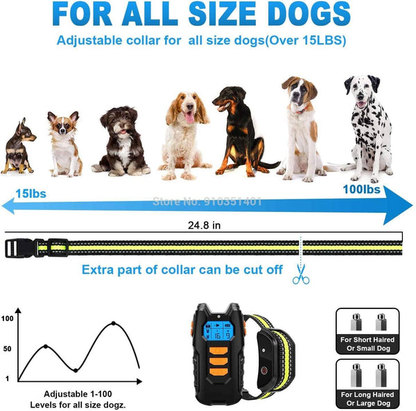 Planet Gates 200003746 Dogreat Electric Dog Training Collar Shock Pet Remote Control Waterproof Rechargeable For All Size Vibration Bark Stop Collars