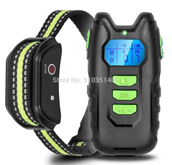 Planet Gates 200003746 Green Dogreat Electric Dog Training Collar Shock Pet Remote Control Waterproof Rechargeable For All Size Vibration Bark Stop Collars