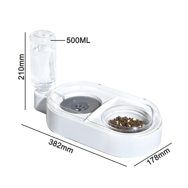 Planet Gates 200003781 0.5L Upgrade-2 in 1 Portable Dog Drinking Water Bowl Floating 1.5L Pet Bowl Non-Wetting Mouth Cat Bowl Without Spill Drinking Dog Water Dispenser