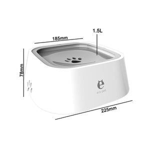 Planet Gates 200003781 Gray Portable Dog Drinking Water Bowl Floating 1.5L Pet Bowl Non-Wetting Mouth Cat Bowl Without Spill Drinking Dog Water Dispenser