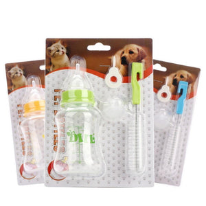 Planet Gates 200003781 Pet Cat Dog Milk Bottle Pet Puppy Kitten Baby Animal Feeding Bottle Nursing Set Interactive Dog Pet Products (OPP Packing 1pcs Random Color)