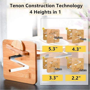 Planet Gates 200003781 Pets Double Bowls Dog Cat Food Water Feeder Ceramic Dish Bowl Bamboo Rack Cats Feeding Dishes Dogs Drink Bowl Pet Supplies New (White L  14cm)