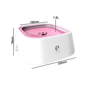 Planet Gates 200003781 Pink Portable Dog Drinking Water Bowl Floating 1.5L Pet Bowl Non-Wetting Mouth Cat Bowl Without Spill Drinking Dog Water Dispenser