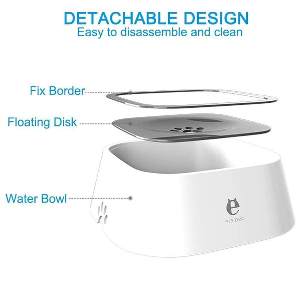 Planet Gates 200003781 Portable Dog Drinking Water Bowl Floating 1.5L Pet Bowl Non-Wetting Mouth Cat Bowl Without Spill Drinking Dog Water Dispenser