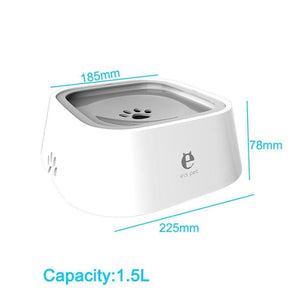 Planet Gates 200003781 Portable Dog Drinking Water Bowl Floating 1.5L Pet Bowl Non-Wetting Mouth Cat Bowl Without Spill Drinking Dog Water Dispenser