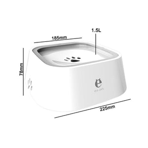 Planet Gates 200003781 White Portable Dog Drinking Water Bowl Floating 1.5L Pet Bowl Non-Wetting Mouth Cat Bowl Without Spill Drinking Dog Water Dispenser