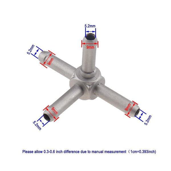 Planet Gates 200004147 Aluminium Coolant T Fitting Hose Connector Coupler Water Pipe Fit For VW Caddy Golf  Polo Touran Audi A3 S3 Skoda Seat 6Q012161