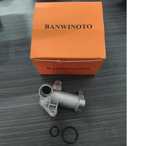 Planet Gates 200004147 BANWINOTO Aluminium Thermostat Housing Coolant Hose Outlet Flange Connector 058121132C For VW Passat Audi A4 1.8T 058121133B