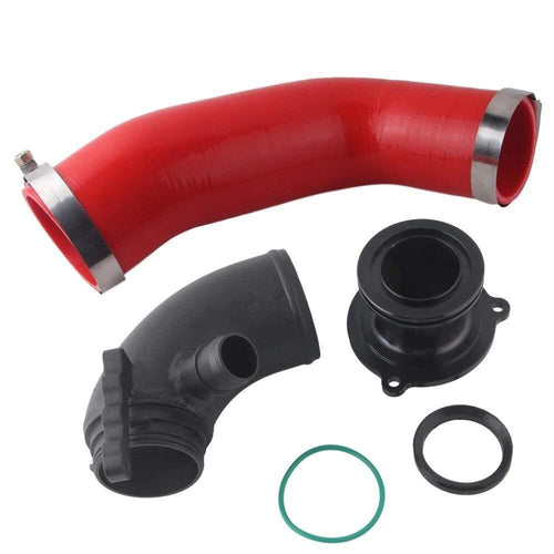 Planet Gates 200004168 Red Silicone Intake Hose Pipe Turbo Inlet Elbow  Muffler Delete For VW Golf MK7  R Audi 2015+ V8 MK3 A3 S3 TT