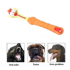 Planet Gates 200044152 1Pc Pet Dog Toothbrush Multi-angle Cleaning Tooth Bad Breath Tartar Teeth Care Tool Brush For Dog Cat Protection Health Product