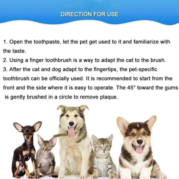 Planet Gates 200044152 1Pc Pet Dog Toothbrush Multi-angle Cleaning Tooth Bad Breath Tartar Teeth Care Tool Brush For Dog Cat Protection Health Product