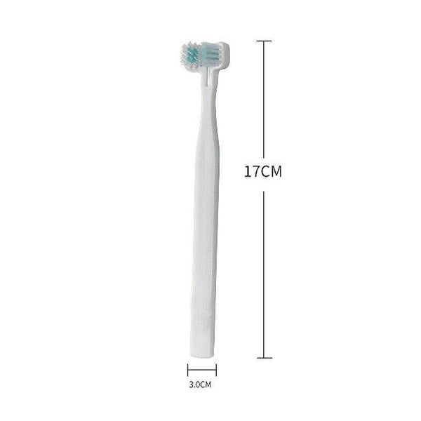 Planet Gates 200044152 Gray 1Pc Pet Dog Toothbrush Multi-angle Cleaning Tooth Bad Breath Tartar Teeth Care Tool Brush For Dog Cat Protection Health Product