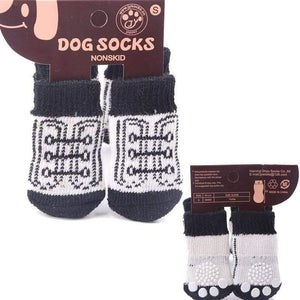 Planet Gates 200074142 20 / S 4pcs Warm Puppy Dog Socks Soft Pet Knits Socks Cute Cartoon Anti Slip Socks Warm Puppy Dog Shoes Small Medium Dogs Pet Product