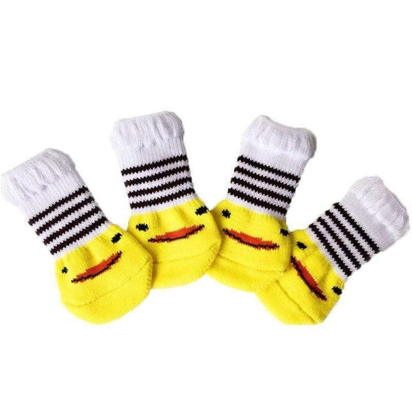 Planet Gates 200074142 22 / S 4pcs Warm Puppy Dog Socks Soft Pet Knits Socks Cute Cartoon Anti Slip Socks Warm Puppy Dog Shoes Small Medium Dogs Pet Product