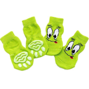 Planet Gates 200074142 24 / S 4pcs Warm Puppy Dog Socks Soft Pet Knits Socks Cute Cartoon Anti Slip Socks Warm Puppy Dog Shoes Small Medium Dogs Pet Product