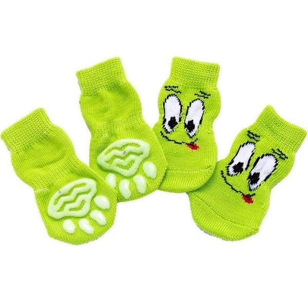 Planet Gates 200074142 24 / S 4pcs Warm Puppy Dog Socks Soft Pet Knits Socks Cute Cartoon Anti Slip Socks Warm Puppy Dog Shoes Small Medium Dogs Pet Product