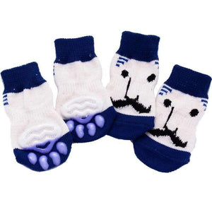 Planet Gates 200074142 25 / S 4pcs Warm Puppy Dog Socks Soft Pet Knits Socks Cute Cartoon Anti Slip Socks Warm Puppy Dog Shoes Small Medium Dogs Pet Product