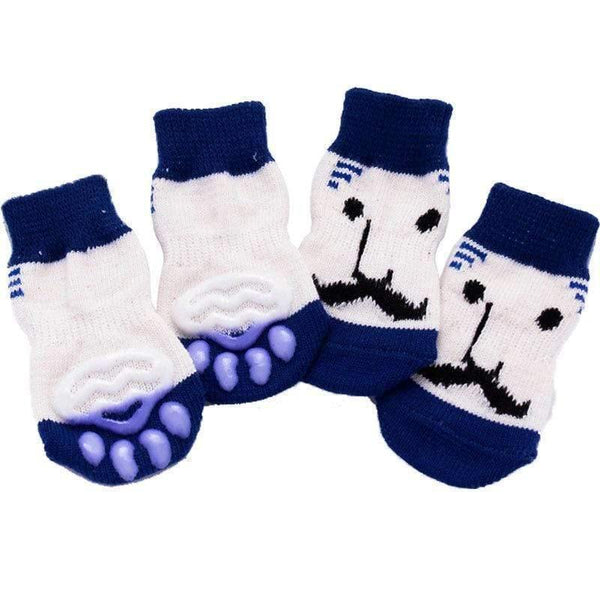Planet Gates 200074142 25 / S 4pcs Warm Puppy Dog Socks Soft Pet Knits Socks Cute Cartoon Anti Slip Socks Warm Puppy Dog Shoes Small Medium Dogs Pet Product
