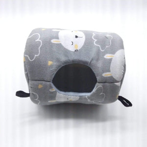 Planet Gates 200088149 Gray rabbit Hamster Cages Life Nest Spring Little Pet Canvas Hammock Hedgehog Chinchilla Guinea Pig Hanging House Small Animal Products