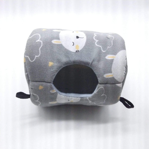 Planet Gates 200088149 Gray rabbit Hamster Cages Life Nest Spring Little Pet Canvas Hammock Hedgehog Chinchilla Guinea Pig Hanging House Small Animal Products