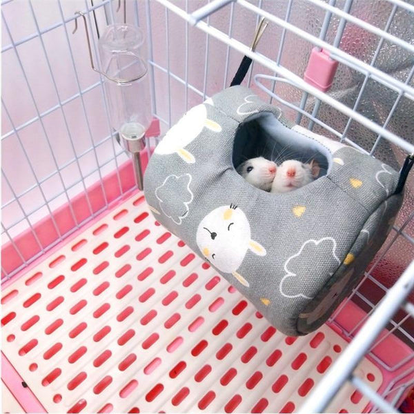Planet Gates 200088149 Hamster Cages Life Nest Spring Little Pet Canvas Hammock Hedgehog Chinchilla Guinea Pig Hanging House Small Animal Products