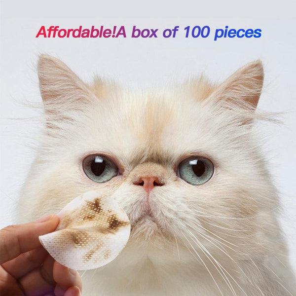 Planet Gates 200089142 100pcs/Set Pet Eye Wet Wipes Dog Cleaning Paper Towels Cat Tear Stain Remover Cleaning Wipes Grooming Supplies Pet Products