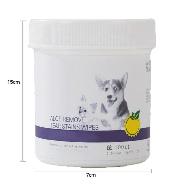 Planet Gates 200089142 100pcs/Set Pet Eye Wet Wipes Dog Cleaning Paper Towels Cat Tear Stain Remover Cleaning Wipes Grooming Supplies Pet Products